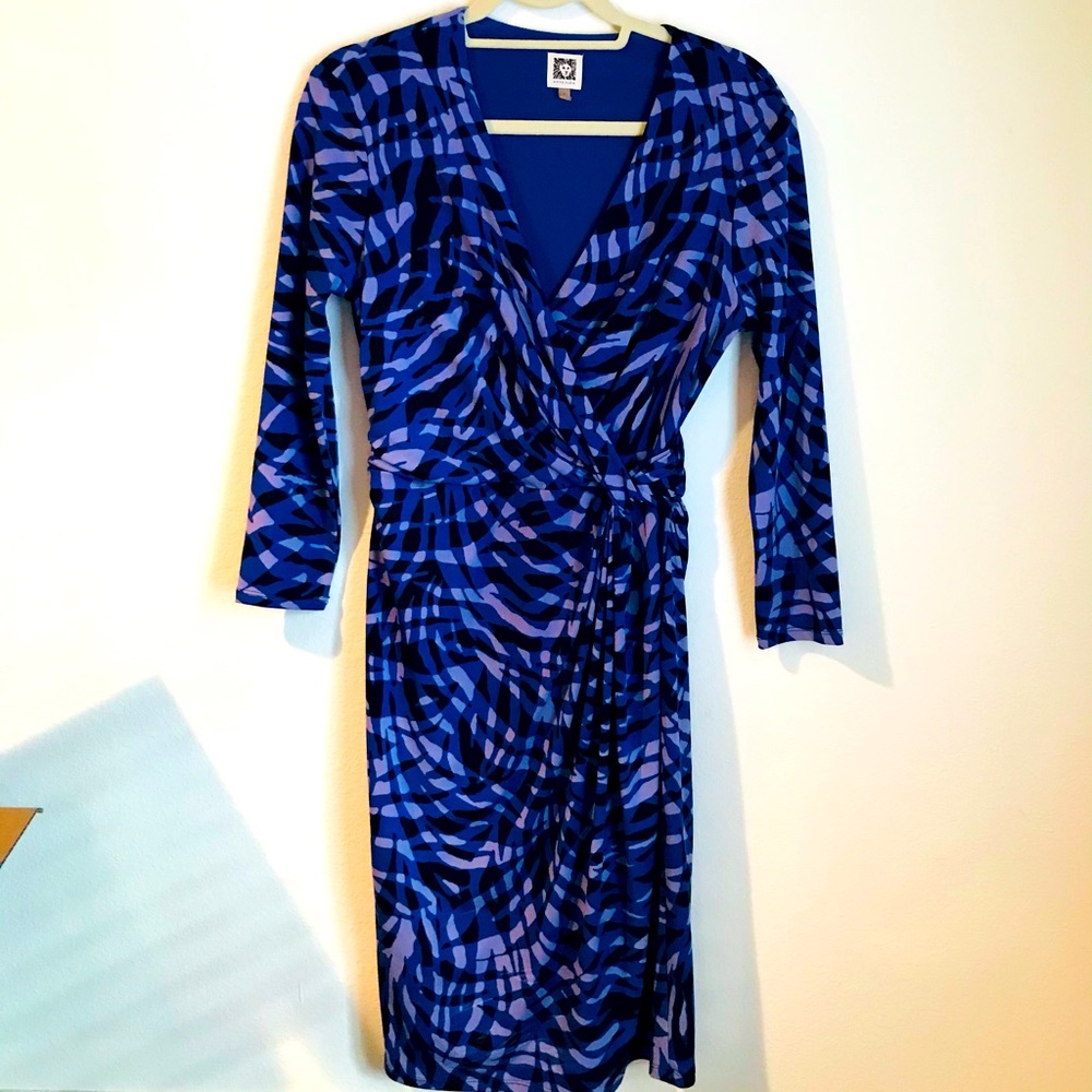 Women Blue Print Anne Klein Dress